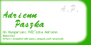 adrienn paszka business card